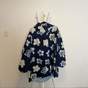 UNQILO MARNI BLOCKTECH PRINTED OVERSIZED RAINCOAT